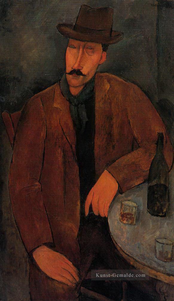 Mann mit einem Glas Wein Amedeo Modigliani Ölgemälde